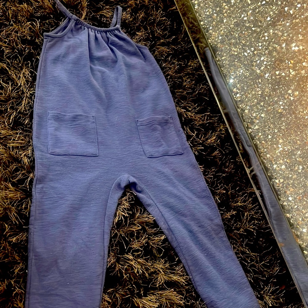Blue casual one piece
